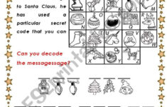 Christmas Secret Code – Esl Worksheetchiaretta | Christmas Secret Code Worksheets