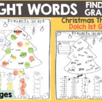 Christmas Sight Words 1St Grade | Christmas 1st Grade Worksheets