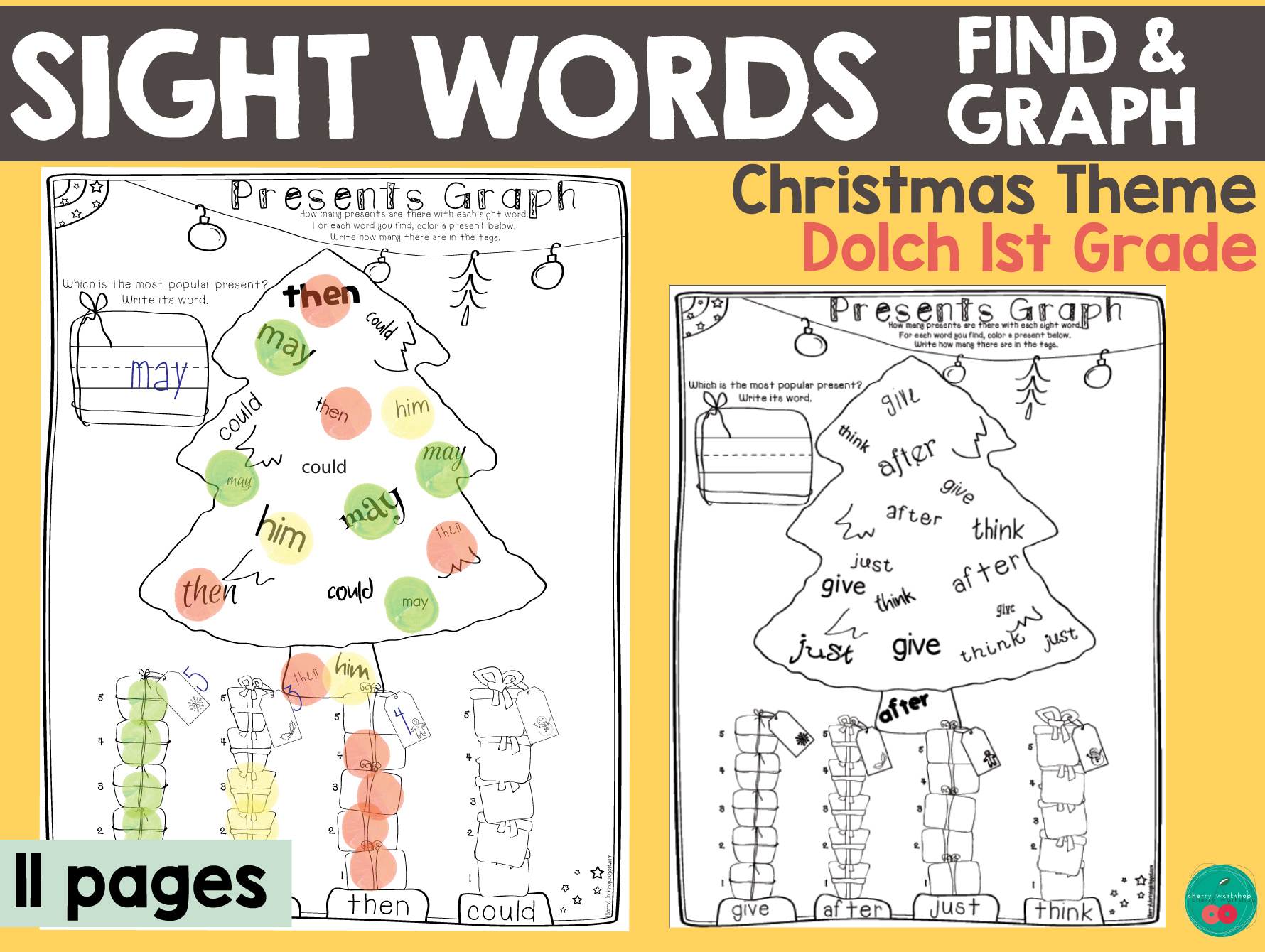 Christmas Sight Words 1St Grade | Christmas 1st Grade Worksheets