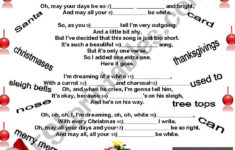 Christmas Song - Esl Worksheetbeauty And The Best | Christmas Song Picture Worksheets