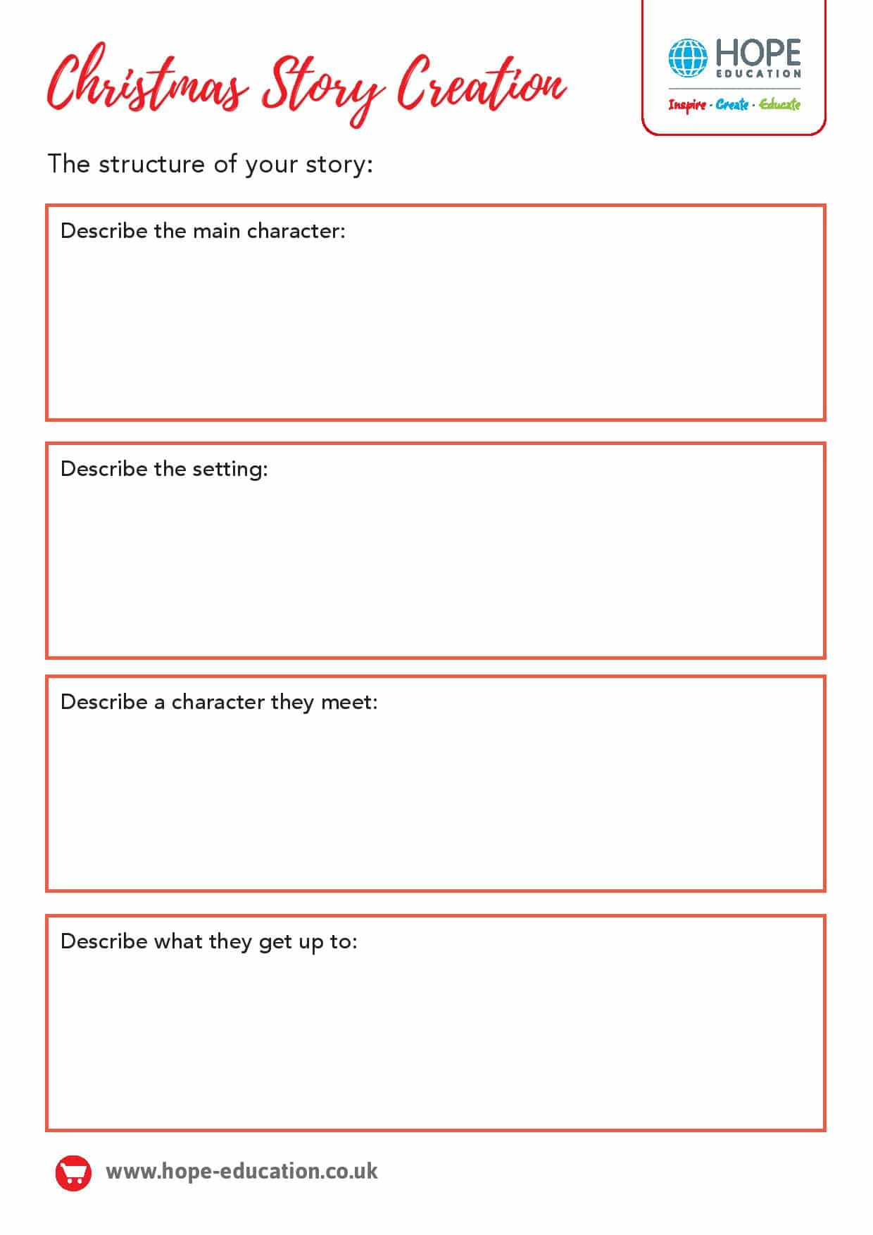 Christmas Story Creation: A Festive English Worksheet - Hope Blog | The Christmas Story Worksheets