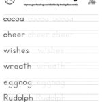 Christmas-Themed Word Tracing Worksheets • Beeloo Printable Crafts | Christmas Words Tracing Worksheets