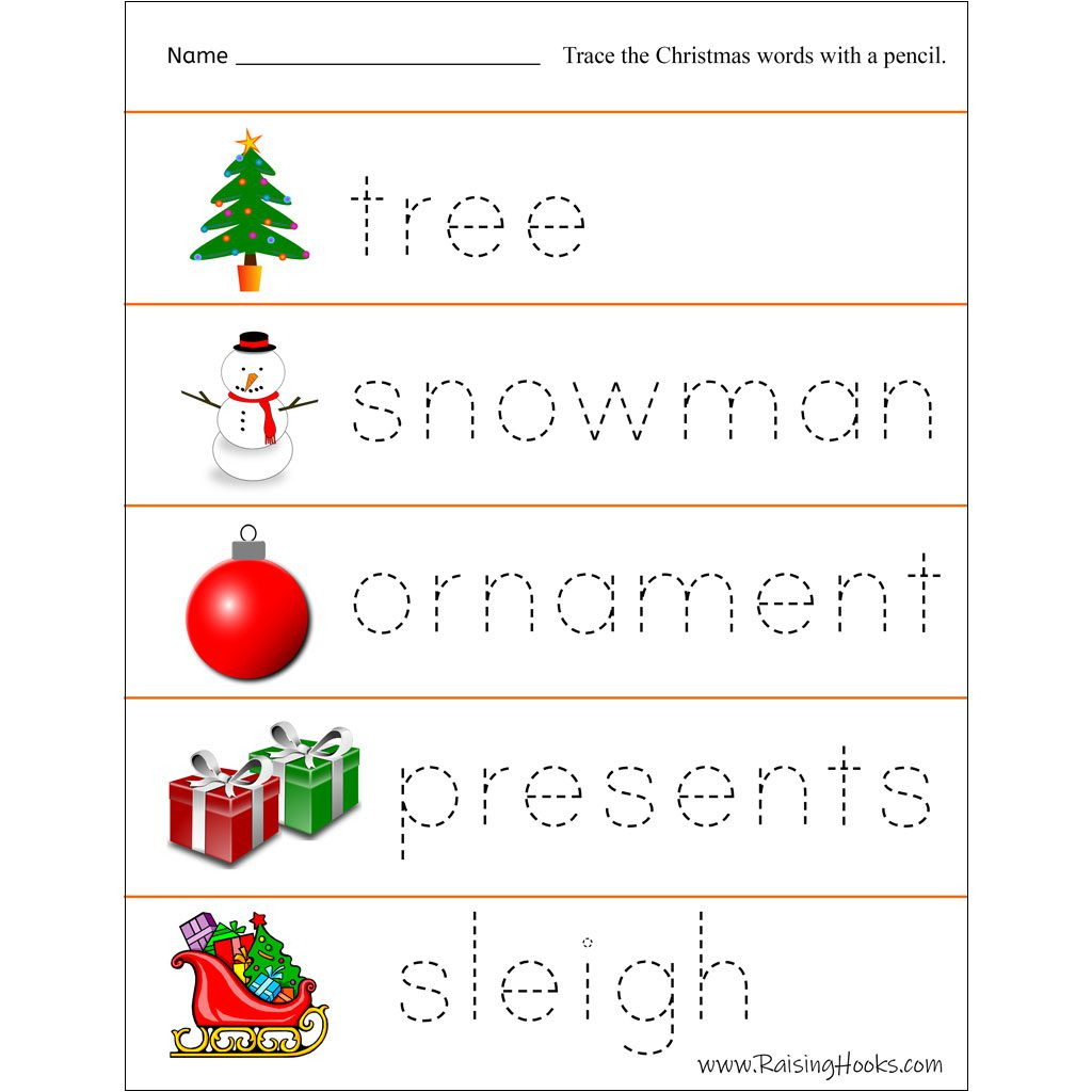 christmas tracing worksheets raising hooks christmas tracing worksheets preschool Christmas Tracing Worksheets - Raising Hooks | Christmas Tracing Worksheets Preschool