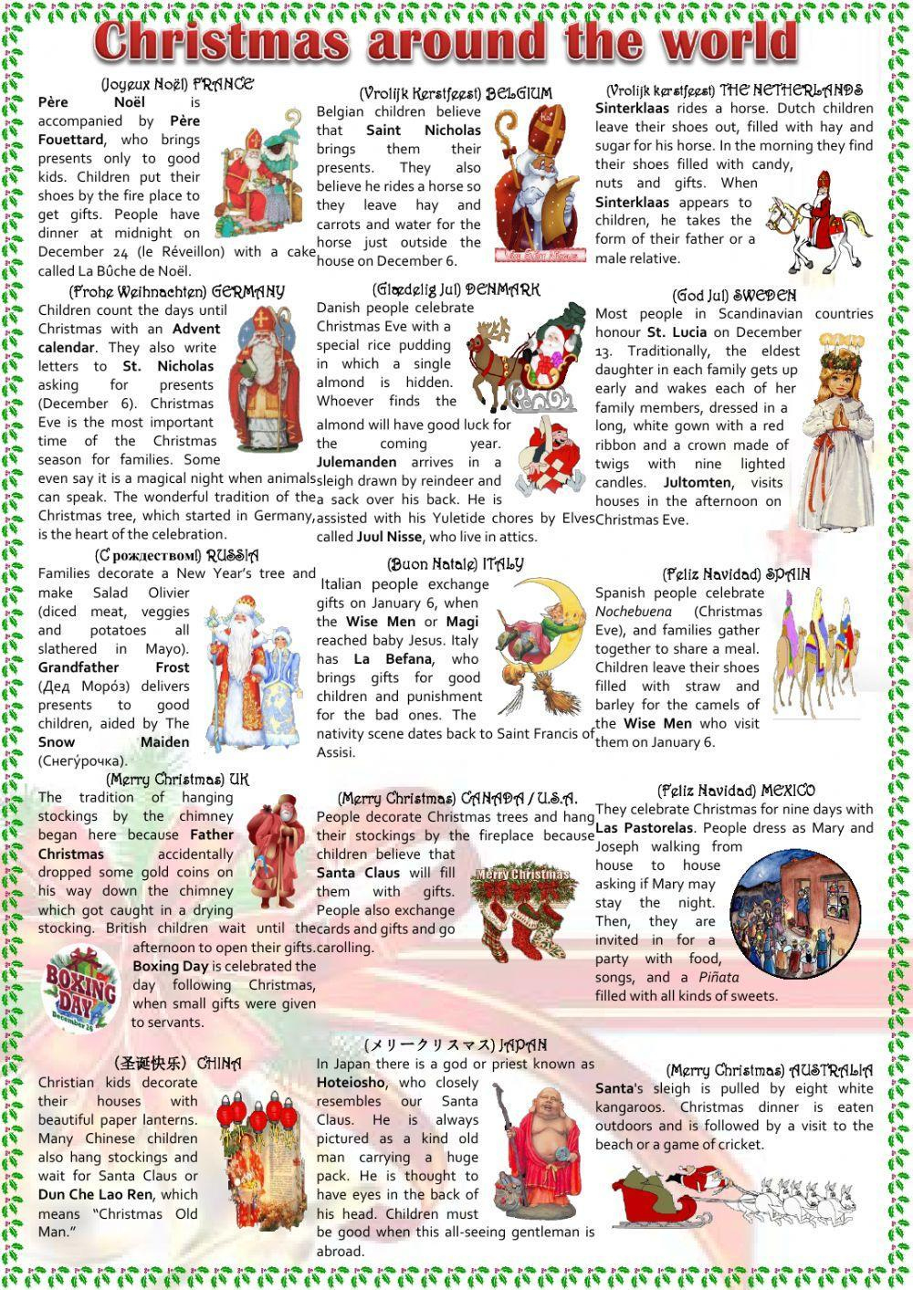 christmas traditions online activity worksheets library christmas in different countries worksheets Christmas Traditions Online Activity - Worksheets Library | Christmas in Different Countries Worksheets