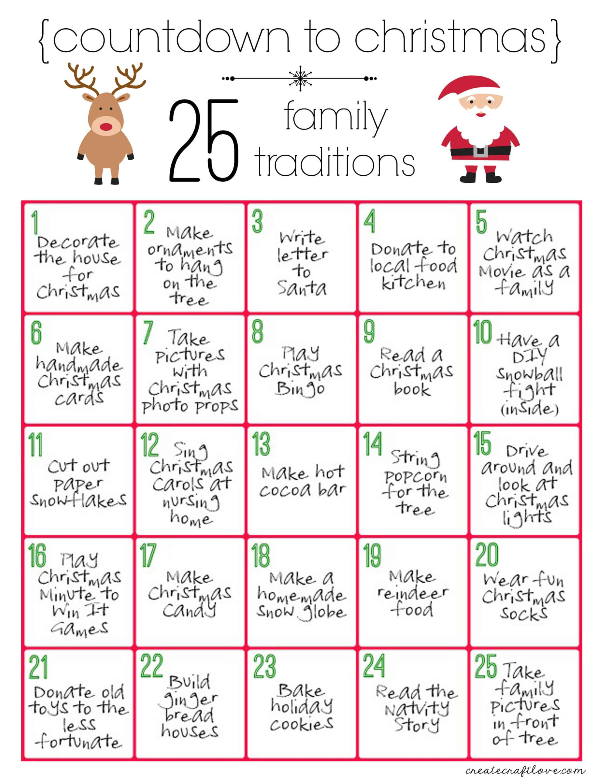 Christmas Traditions Printable | Free Christmas Download | My Christmas Traditions Worksheets