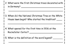 Christmas Traditions Reading Comprehension Passage | Made | 4th Grade Christmas Reading Comprehension Worksheets