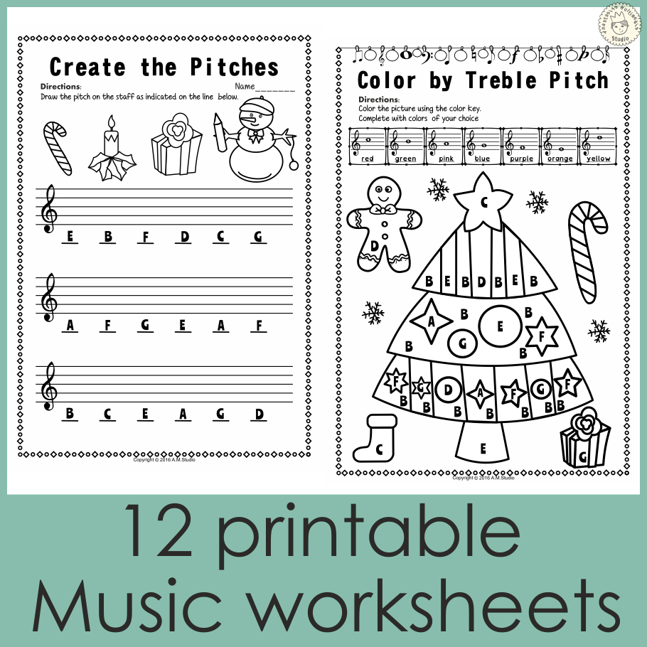 christmas treble clef note reading worksheets music theory christmas worksheets Christmas Treble Clef Note Reading Worksheets | Music Theory Christmas Worksheets