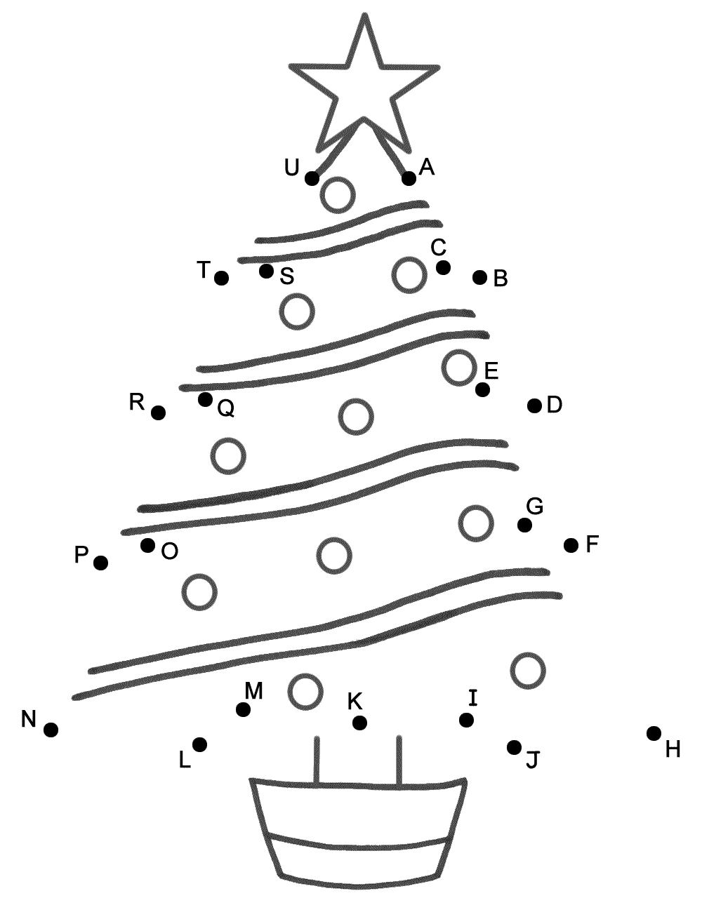 christmas tree connect the dotscapital letters christmas dot dot christmas worksheets Christmas Tree - Connect The Dotscapital Letters (Christmas) | Dot Dot Christmas Worksheets