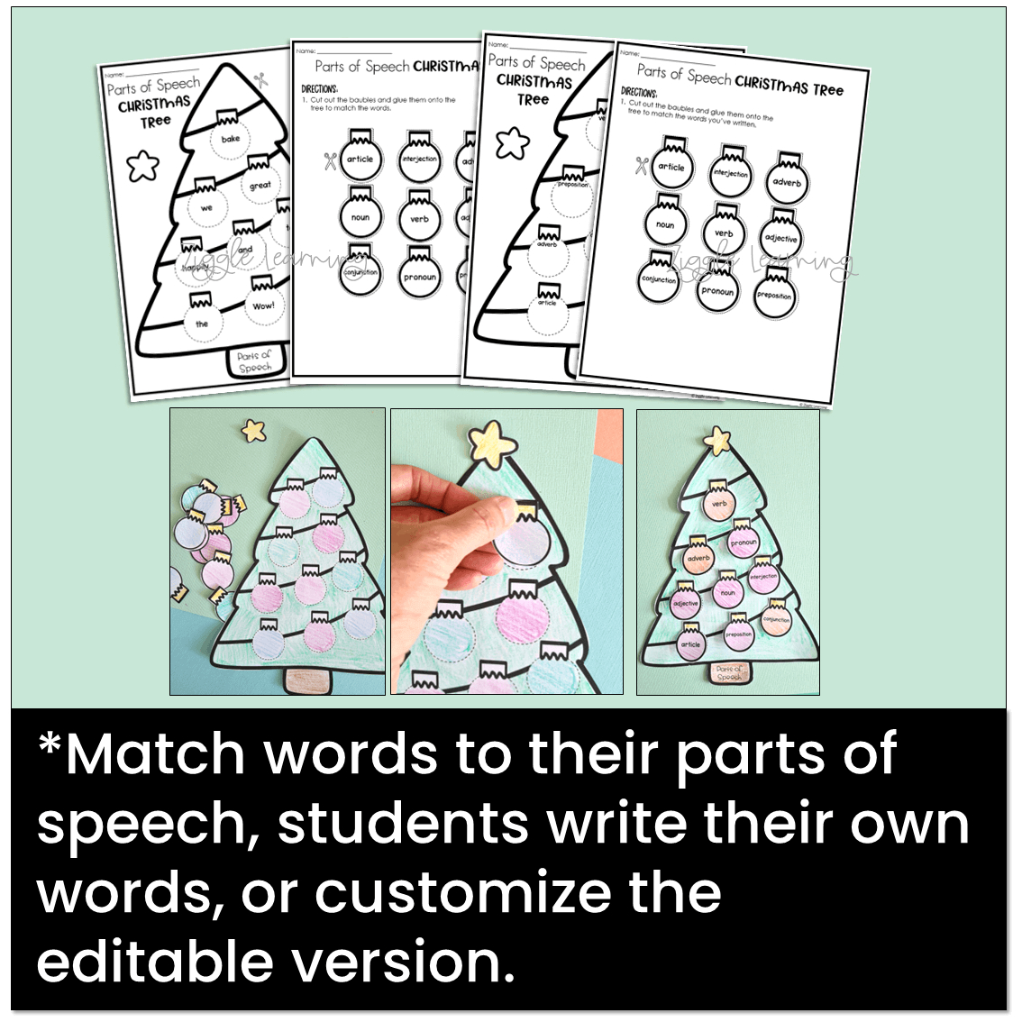 christmas tree parts of speech craft christmas parts of speech worksheets 1 Christmas Tree Parts Of Speech Craft | Christmas Parts Of Speech Worksheets