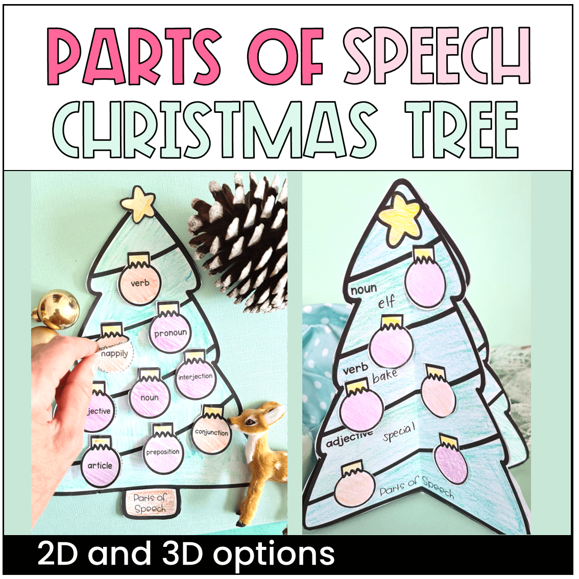 christmas tree parts of speech craft christmas parts of speech worksheets Christmas Tree Parts Of Speech Craft | Christmas Parts Of Speech Worksheets