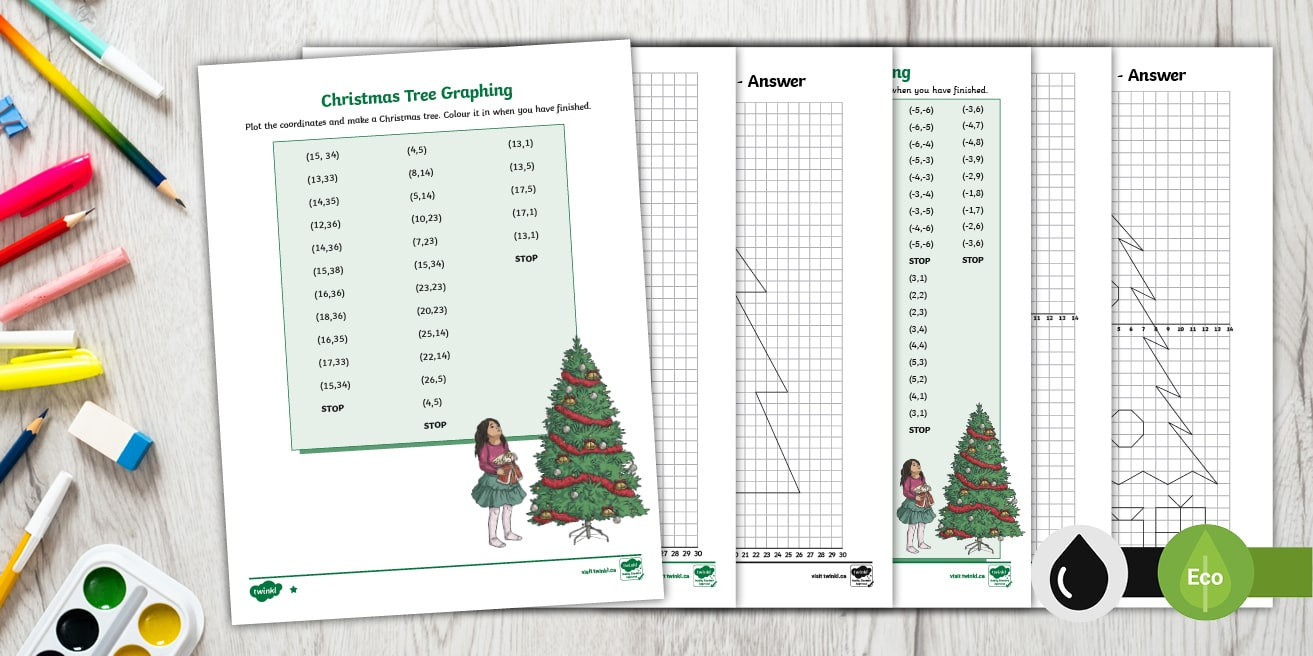 christmas tree plotting coordinates graphing activity christmas tree coordinates worksheets Christmas Tree Plotting Coordinates Graphing Activity | Christmas Tree Coordinates Worksheets