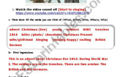 World War 1 Christmas Truce Worksheets Answers