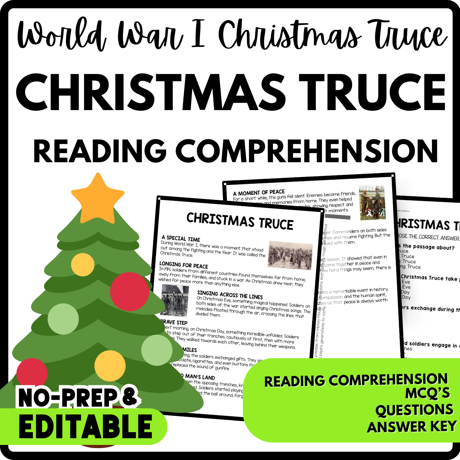 christmas truce reading comprehension worksheet the christmas truce worksheets Christmas Truce Reading Comprehension Worksheet | The Christmas Truce Worksheets
