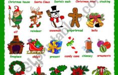 Esl Christmas Vocabulary Worksheets