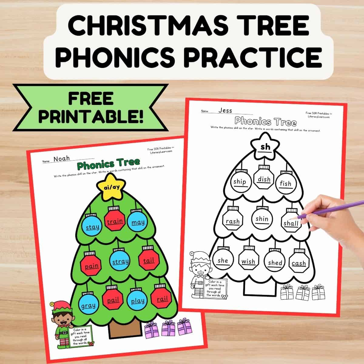 Christmas &amp;amp; Winter Archives - Literacy Learn | Free Christmas Phonics Worksheets