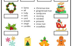 Christmas Word Match - Ezpzlearn | Christmas Match Up Worksheets