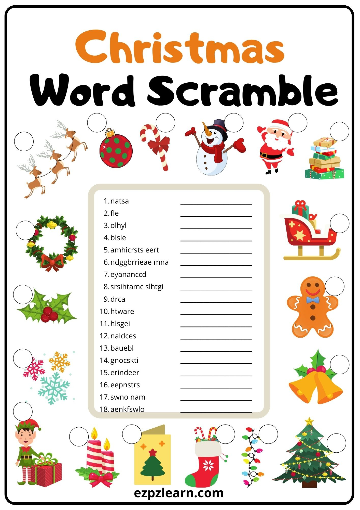 christmas word scramble 2 ezpzlearn christmas word scramble worksheets Christmas Word Scramble 2 - Ezpzlearn | Christmas Word Scramble Worksheets