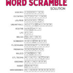 Christmas Word Scramble – Cute & Free Printable | Saturdaygift | Scrambled Christmas Worksheets Answers