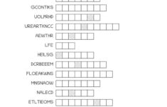 Unscramble Christmas Words Worksheets