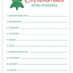 Christmas Word Scramble | Free Printable Christmas Activities | Christmas Word Scramble Worksheets