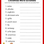 Christmas Word Scramble Free Printable With Answers | Christmas Word Unscramble Worksheets