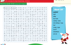 Christmas – Word Search #9 – Super Simple | Super Teacher Worksheets Merry Christmas Word Search Answers