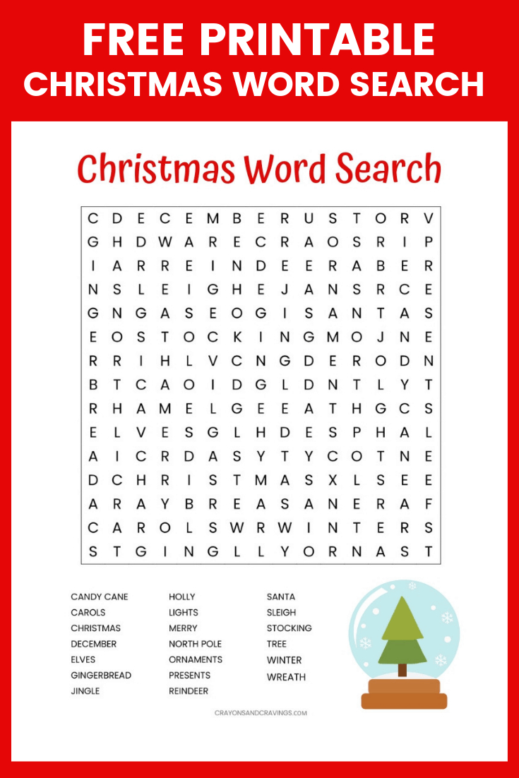 christmas word search printable for kids or adults free christmas puzzle worksheets Christmas Word Search Printable (For Kids Or Adults) | Free Christmas Puzzle Worksheets