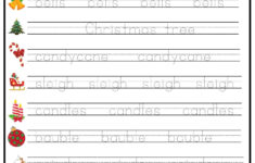 Christmas Word Tracing Worksheet - Ezpzlearn | Free Christmas Tracing Worksheets