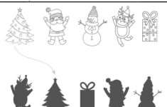 Free Printable Christmas Matching Worksheets