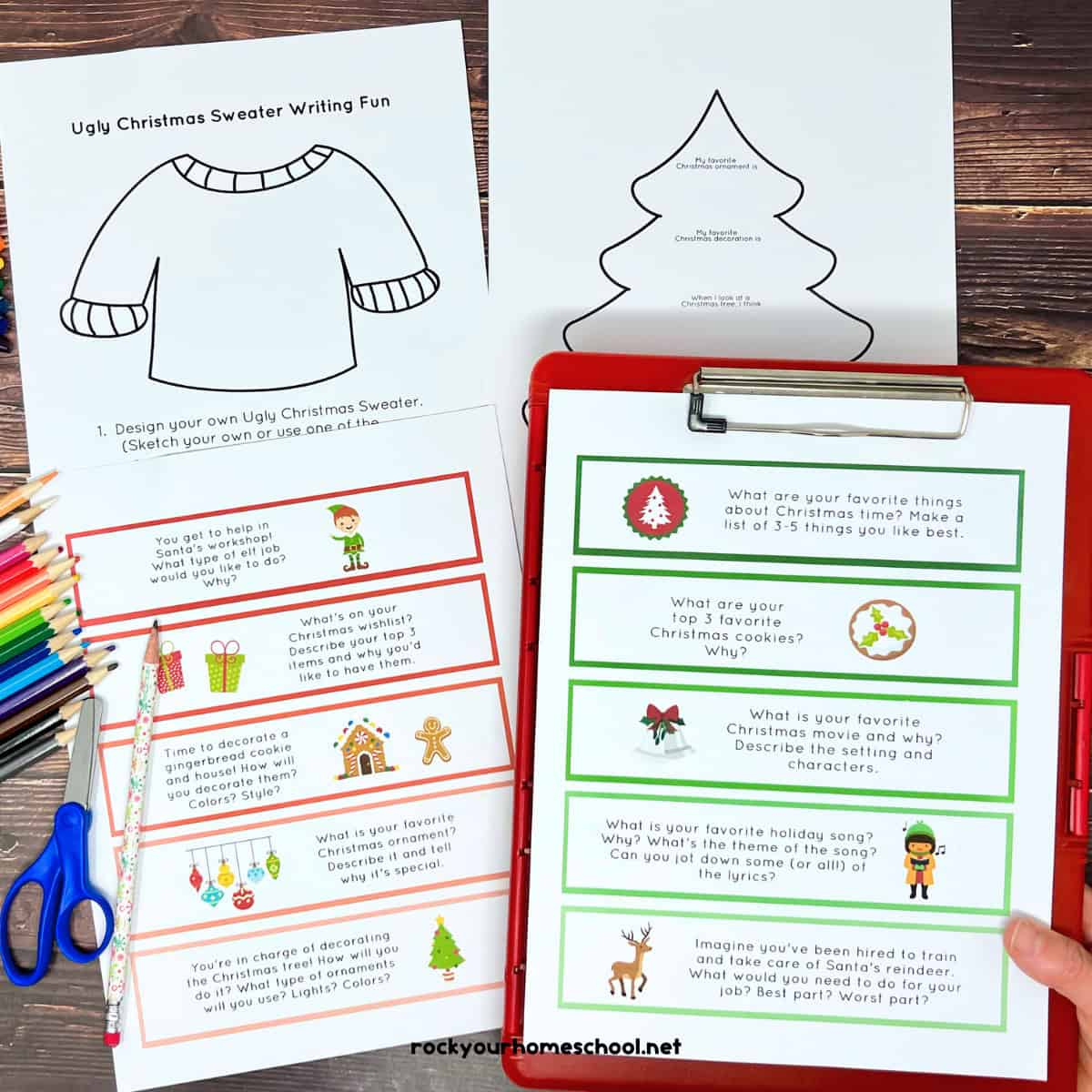 Christmas Writing Prompts For Kids (Free Printable) - Rock Your | Free Christmas Writing Prompts Worksheets