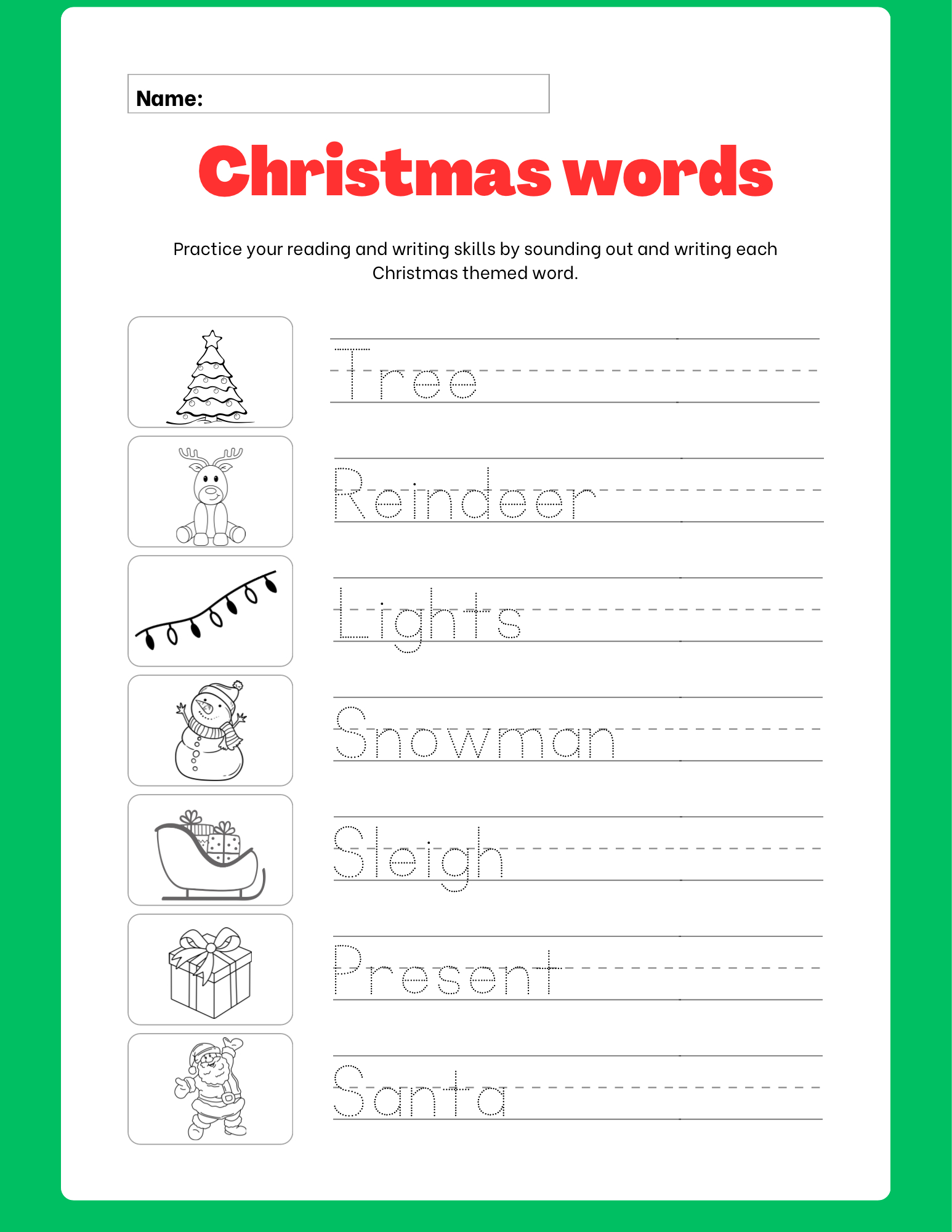 christmas writing words classful christmas writing worksheets for kindergarten Christmas Writing Words - Classful | Christmas Writing Worksheets For Kindergarten
