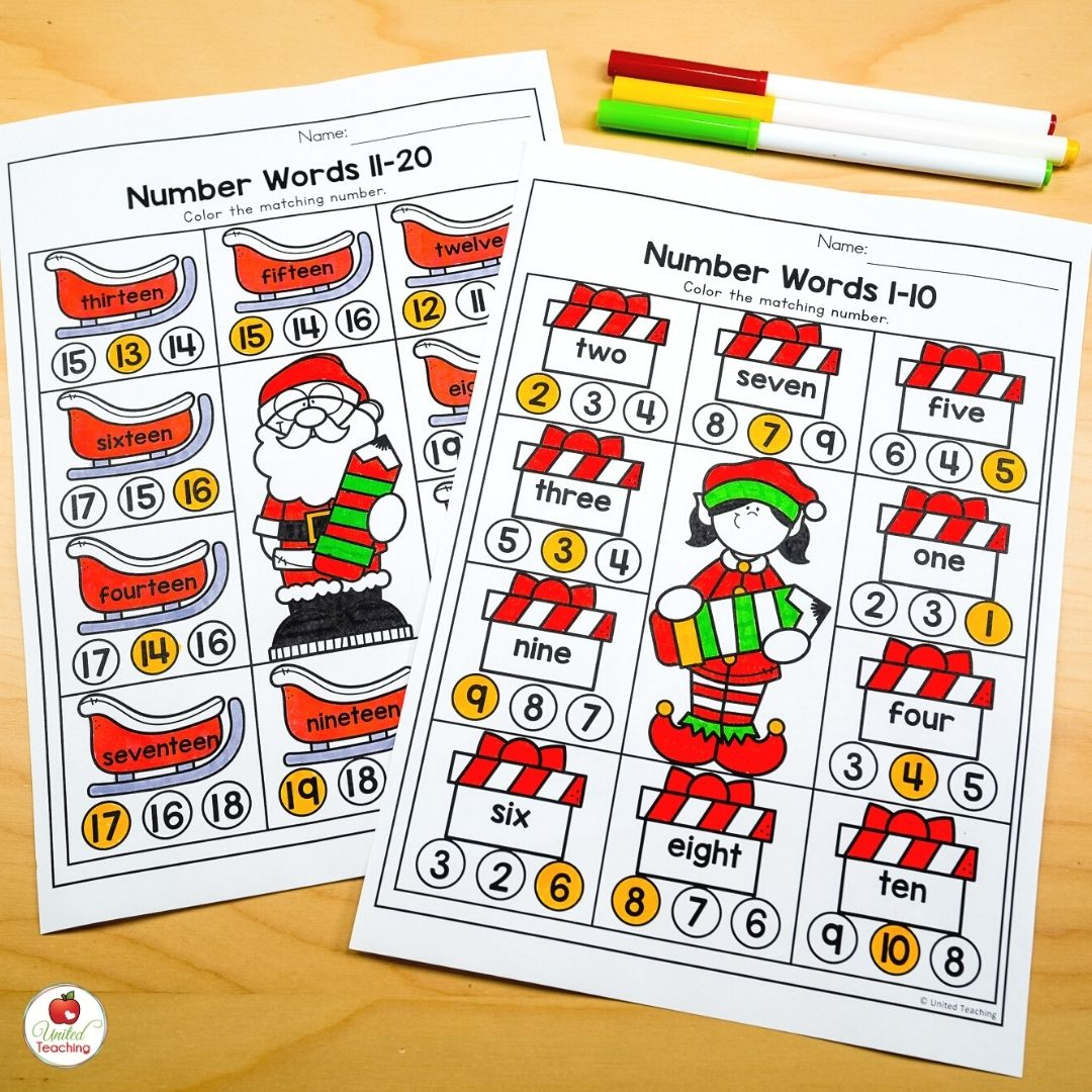 December Worksheets For Kindergarten: Fun And Easy To Use | Place Value Christmas Worksheets