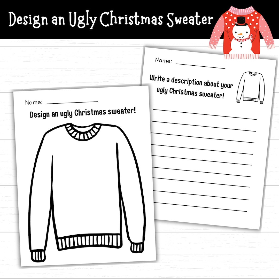 design an ugly christmas sweater printable ugly christmas sweater design your own ugly christmas sweater worksheets Design An Ugly Christmas Sweater Printable, Ugly Christmas Sweater | Design Your Own Ugly Christmas Sweater Worksheets