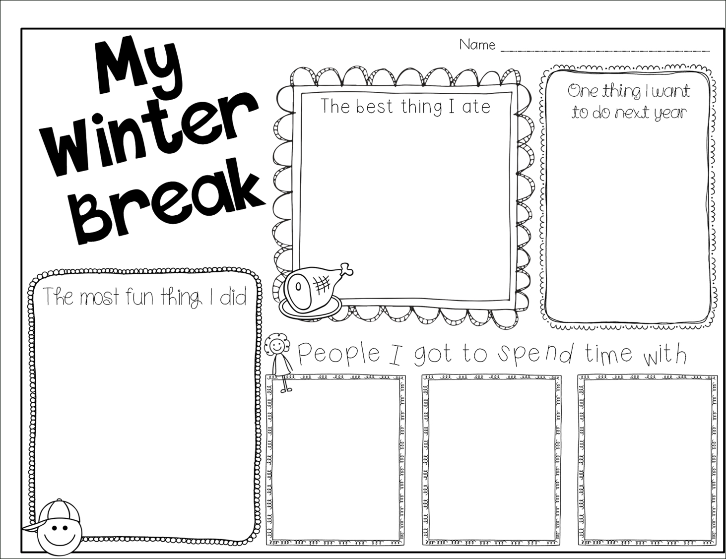 Discover 10 Winter Break Activities And Winter Break Homework | What I Did Over Christmas Break Worksheets