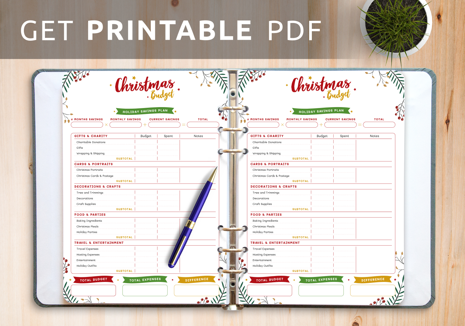 Download Printable Christmas Style - Christmas Budget Pdf | Budgeting For Christmas Worksheets