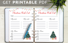 Christmas Wish List Worksheets