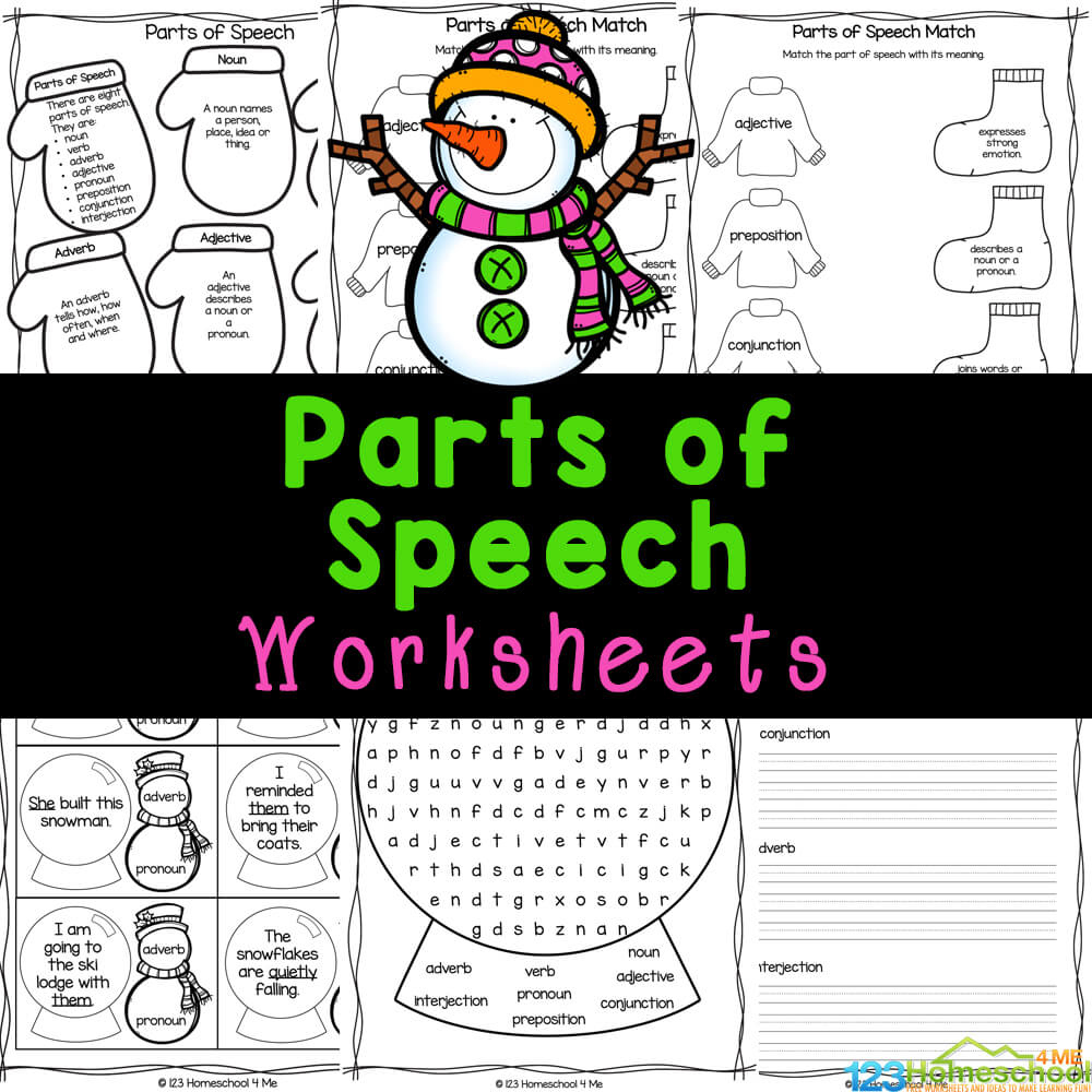e29b84 free printable winter snowman parts of speech grammar worksheets christmas parts of speech worksheets ⛄ Free Printable Winter Snowman Parts Of Speech Grammar Worksheets | Christmas Parts of Speech Worksheets