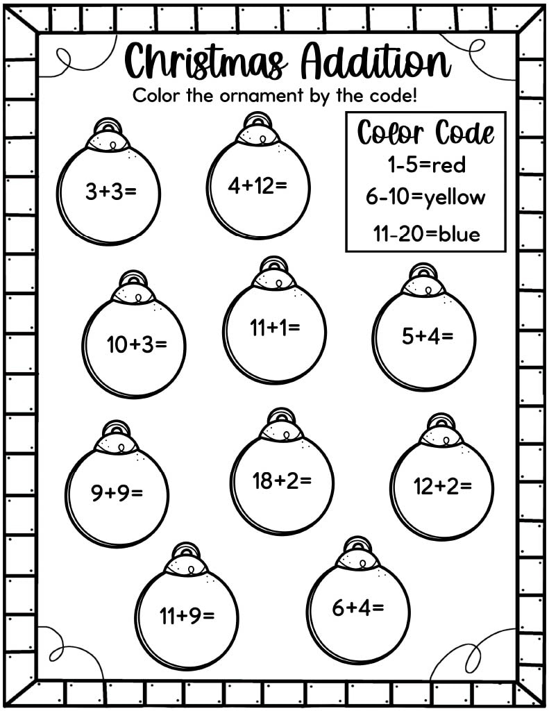 easy christmas math worksheets free kids activity zone christmas math worksheets free printable Easy Christmas Math Worksheets - Free! - Kids Activity Zone | Christmas Math Worksheets Free Printable