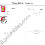 English Worksheets: Christmas Analogies – Worksheets Library | Christmas Analogies Worksheets Answers