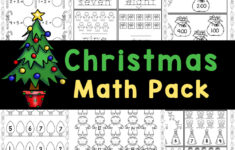 Free Kindergarten Christmas Math Worksheets