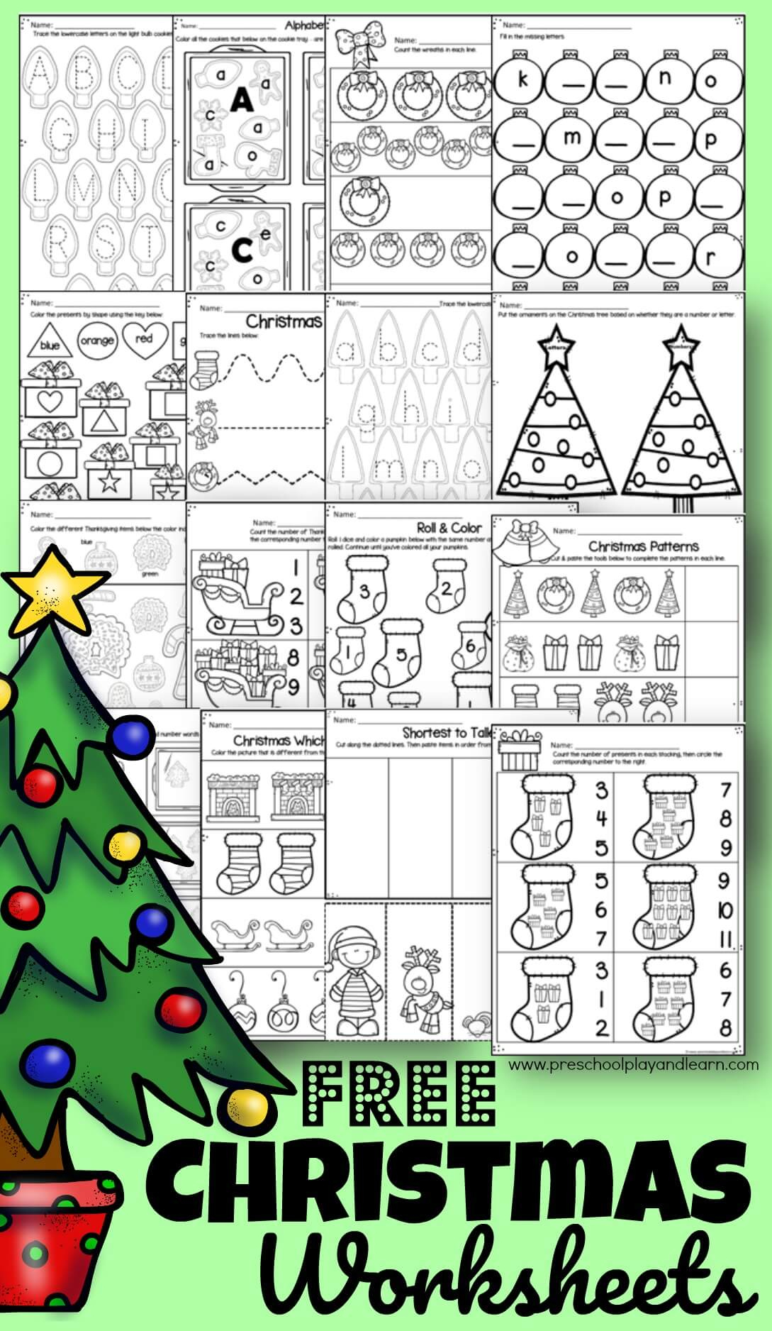 f09f8e84 free printable christmas worksheets for preschool christmas math preschool worksheets 🎄 Free Printable Christmas Worksheets For Preschool | Christmas Math Preschool Worksheets