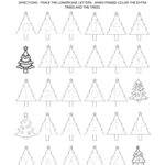 Free Christmas Alphabet Printable Worksheets For Preschool | Christmas Abc Worksheets Kindergarten