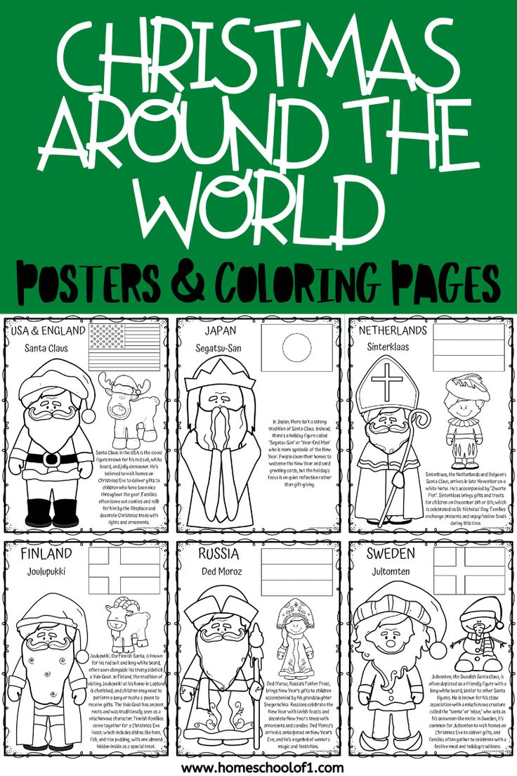Free Christmas Around The World Coloring Pages | Printable Worksheets Free Printable Christmas Around the World Coloring Pages