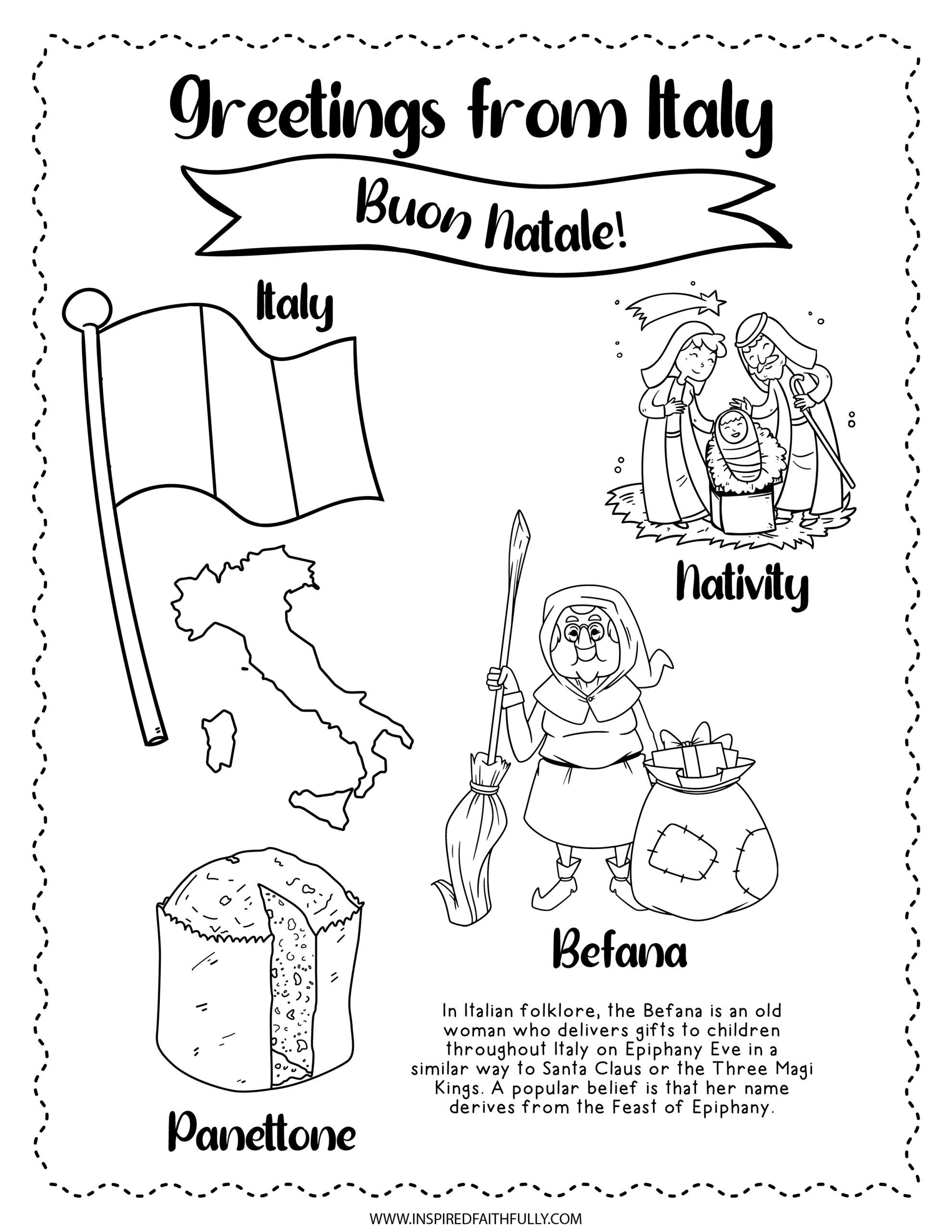 Free Christmas Around The World Worksheets (20 Pages!) | Christmas in Italy Worksheets