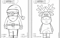 Free Christmas Colornumber Addition Within 10 | Km Classroom | Addition Christmas Coloring Worksheets