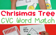 Free Christmas Cvc Word Match | Christmas Cvc Worksheets For Kindergarten