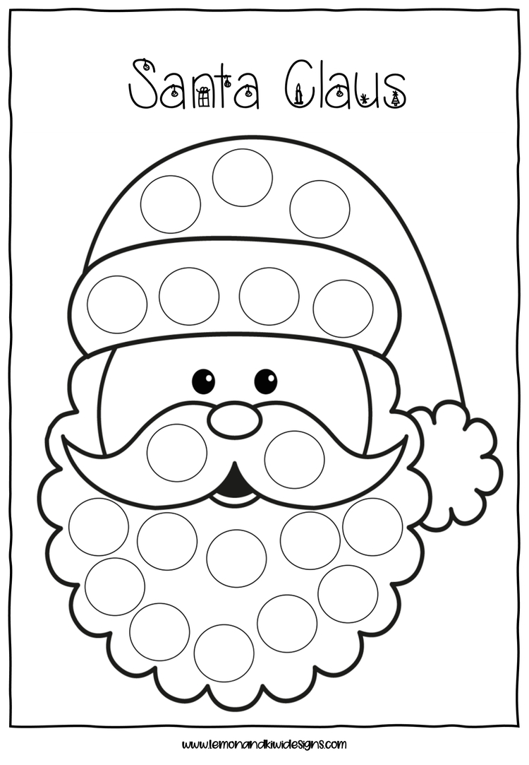 free christmas do a dot printables lemon and kiwi designs dot dot christmas worksheets Free Christmas Do-A-Dot Printables - Lemon And Kiwi Designs | Dot Dot Christmas Worksheets