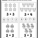 Free Christmas Math Worksheets For Kindergarten – Eduflakes | Christmas Addition and Subtraction Worksheets