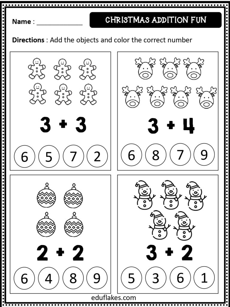 free christmas math worksheets for kindergarten eduflakes christmas math kindergarten worksheets Free Christmas Math Worksheets For Kindergarten - Eduflakes | Christmas Math Kindergarten Worksheets