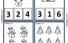 Free Christmas Math Worksheets For Kindergarten - Eduflakes | Christmas Number Worksheets For Preschoolers